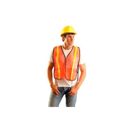 Occunomix OccuNomix Value Mesh Gloss Vest Non-ANSI, Hi-Vis Orange, Regular, LUX-XGTM-OR LUX-XGTM-OR